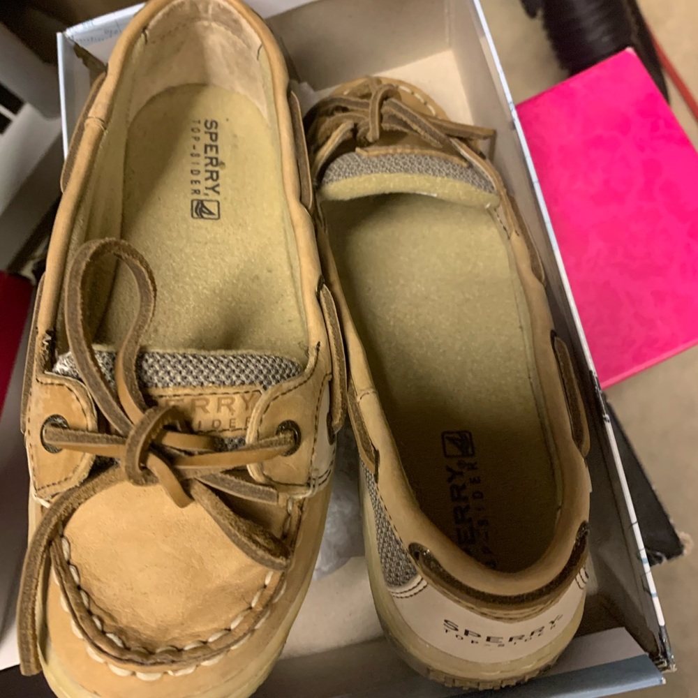 Size 3 Sperry Angelfish Linen/Oat shoes